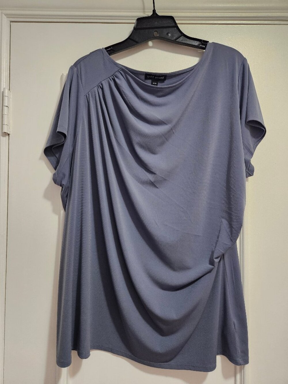 Draped, Cowl-Neck Short-Sleeve Top - Lane Bryant